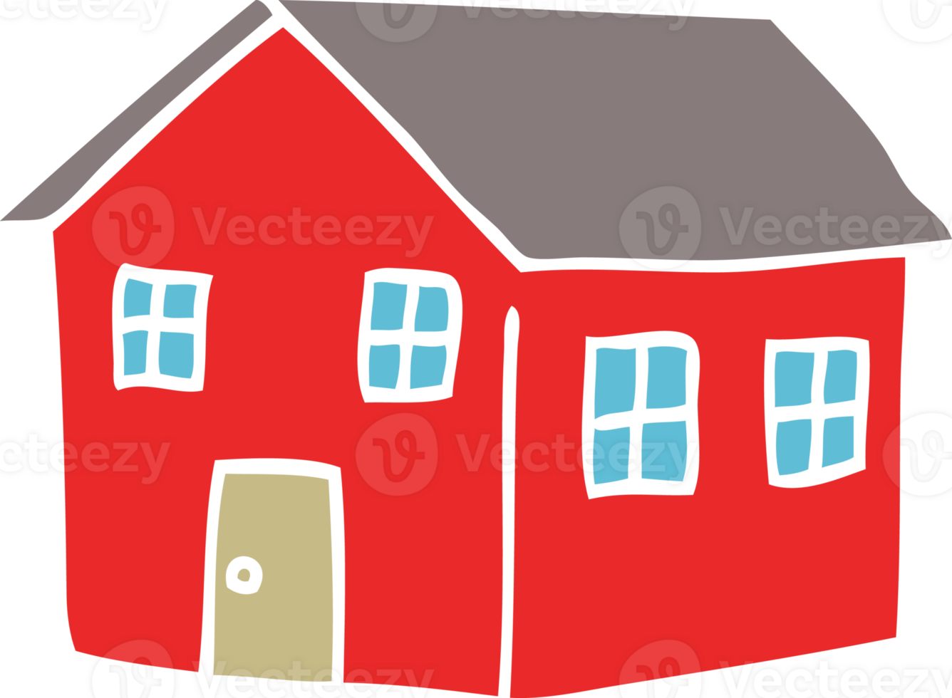 cartoon doodle traditional house png