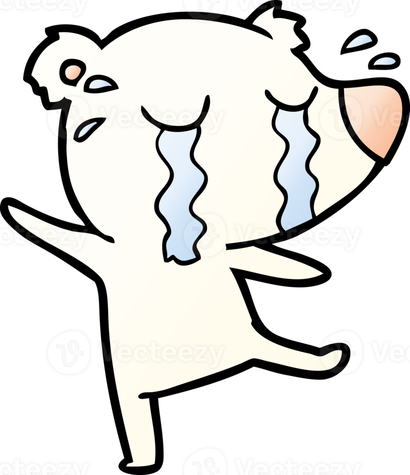 cartoon crying polar bear png