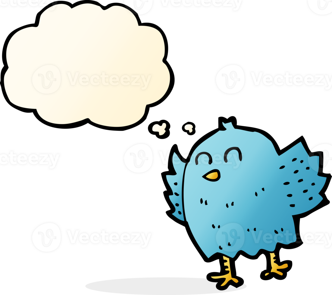 cartoon bird with thought bubble png