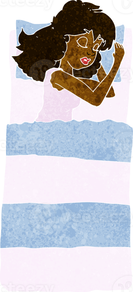 cartoon sleeping woman png