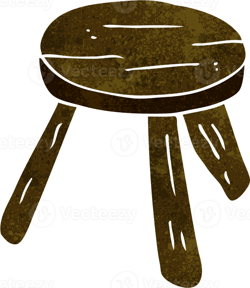cartoon wooden stool png