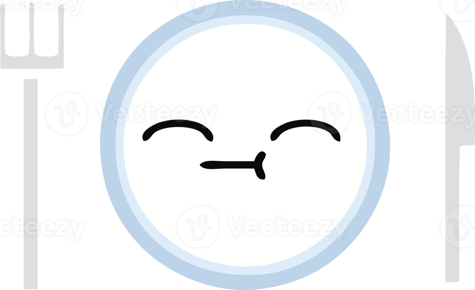 flat color retro cartoon of a dinner plate png