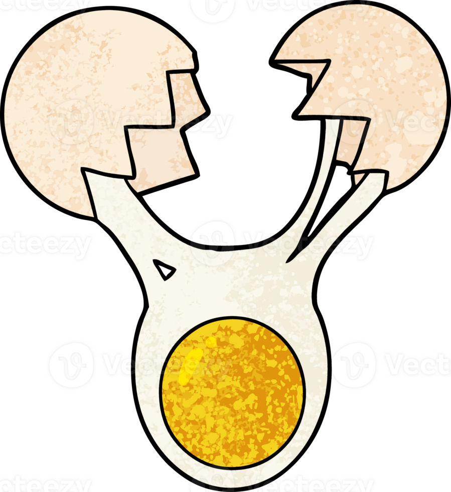 cracked egg cartoon png