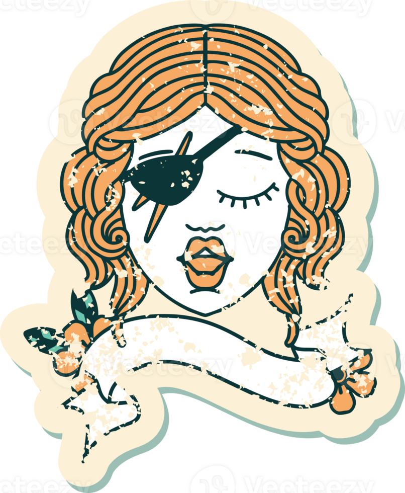 Retro Tattoo Style human rogue character face png