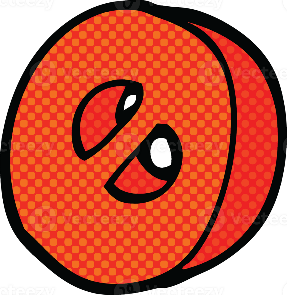 comic book style cartoon number zero png
