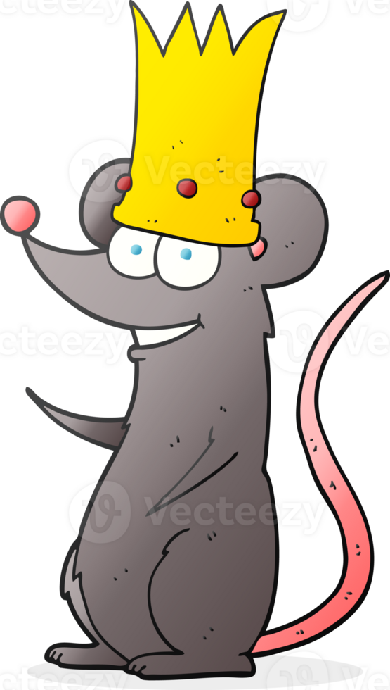 hand drawn cartoon rat king png