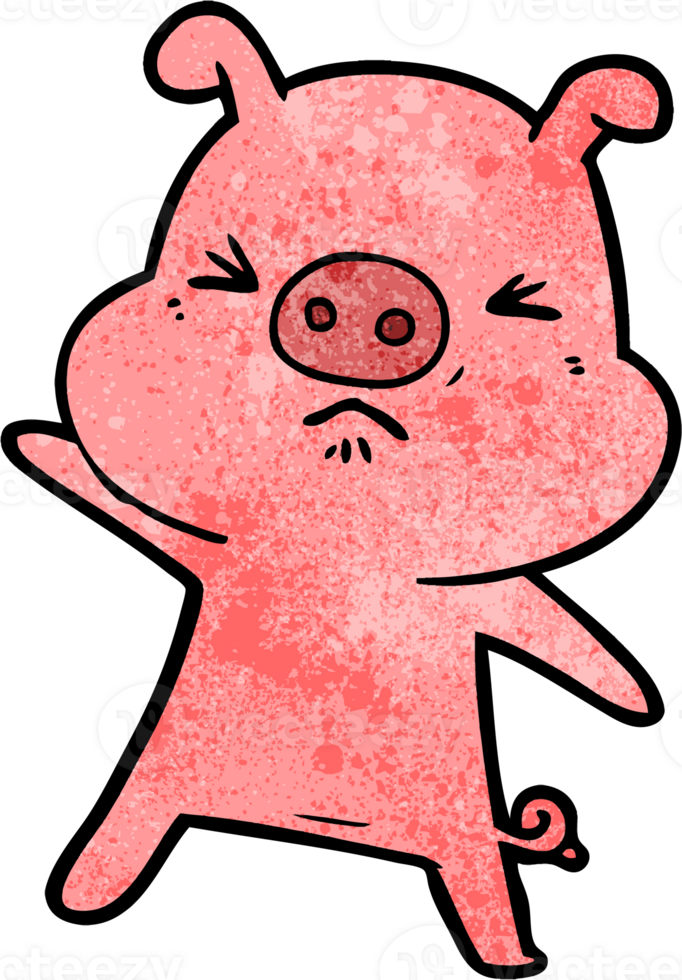 cartoon angry pig png