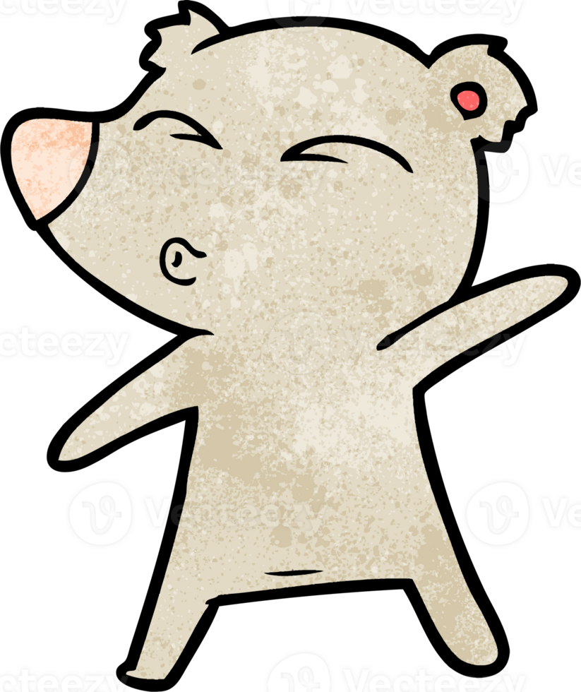 cartoon whistling bear png
