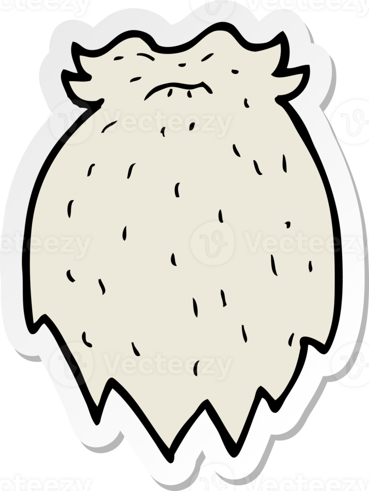 sticker of a cartoon fake beard png