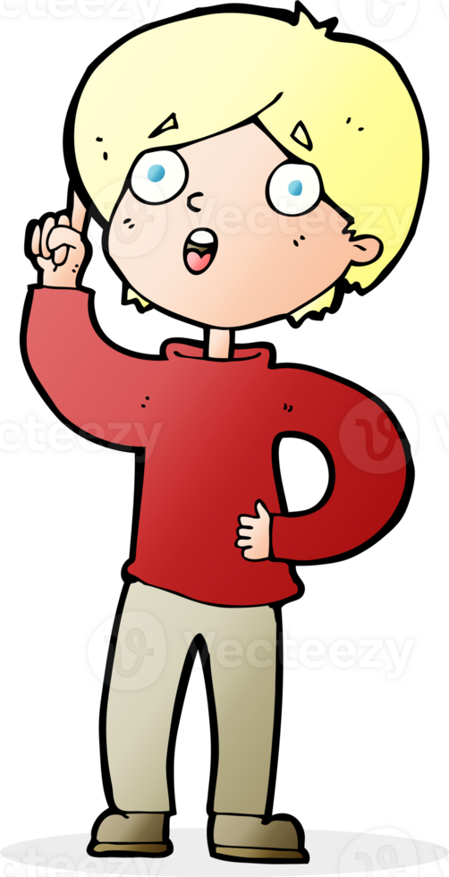 cartoon boy with idea png