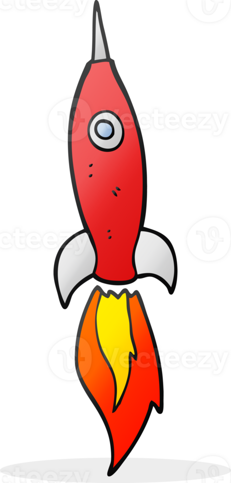 hand drawn cartoon rocket png