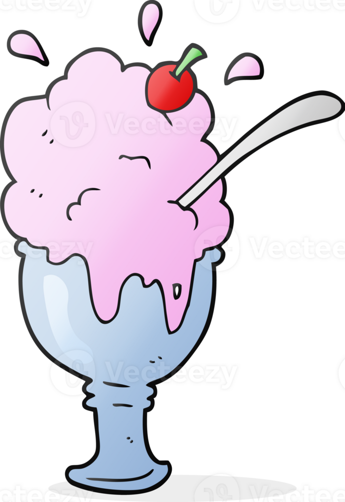 hand drawn cartoon ice cream png