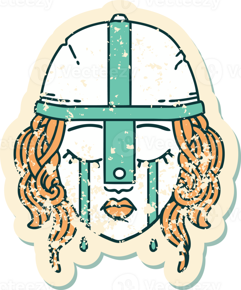 grunge sticker of a crying human fighter png