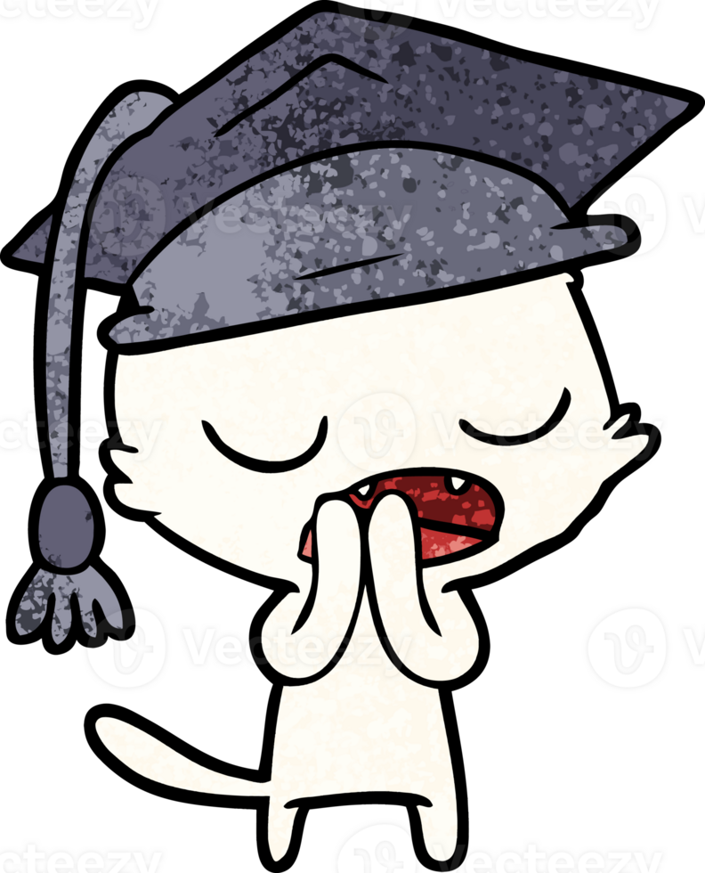 graduate talking cat cartoon png