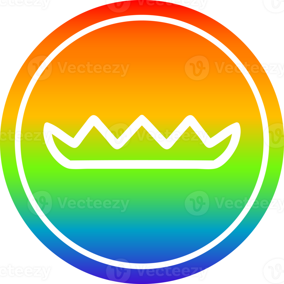 simple leaves circular icon with rainbow gradient finish png