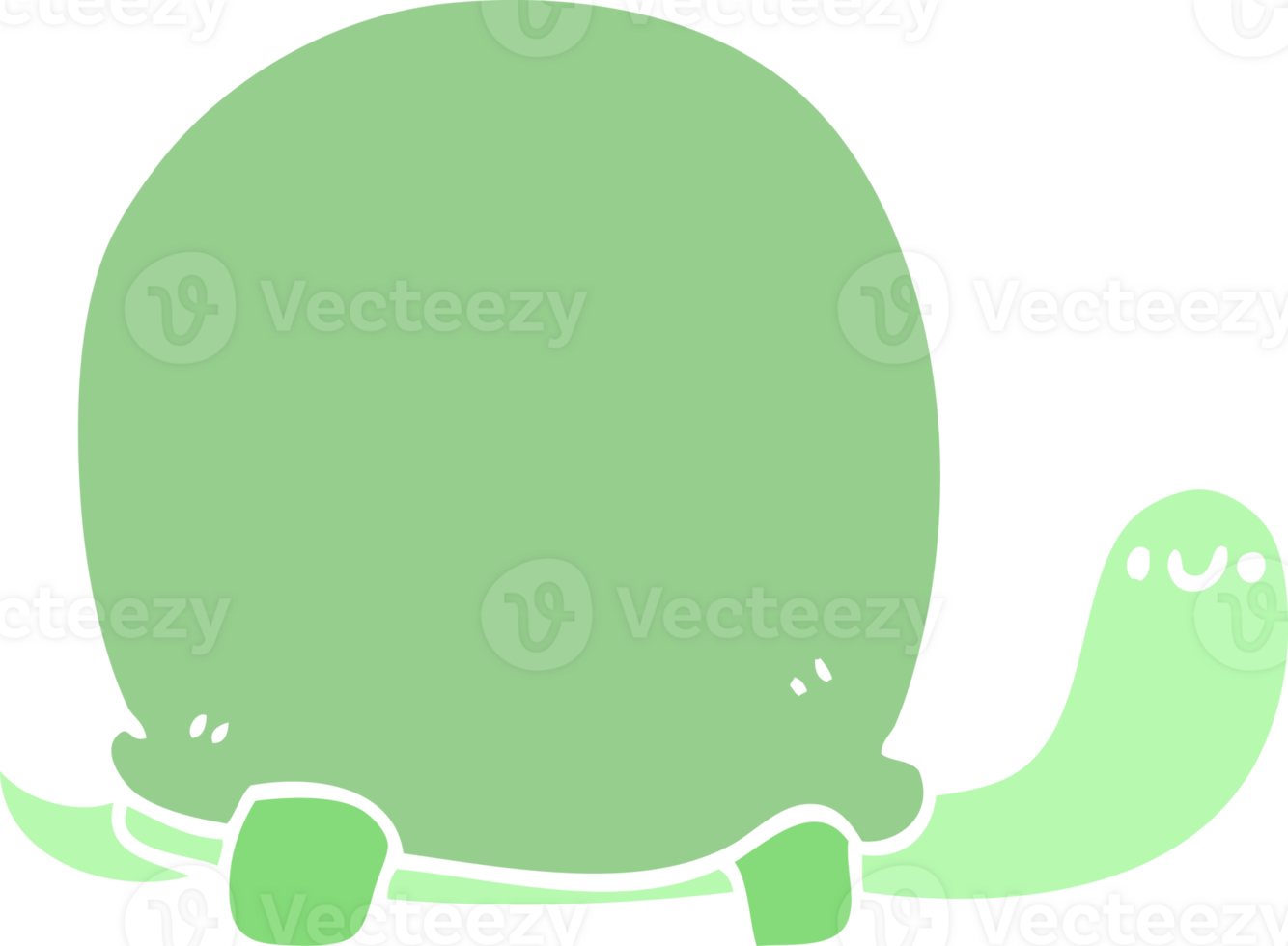 cute flat color style cartoon tortoise png