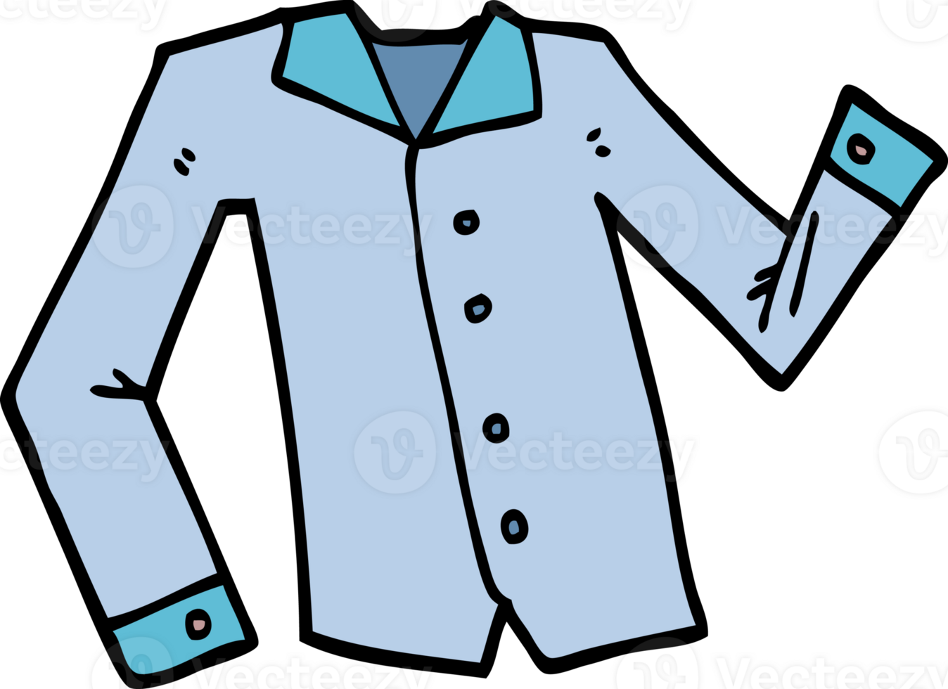 camicia da lavoro doodle cartone animato png