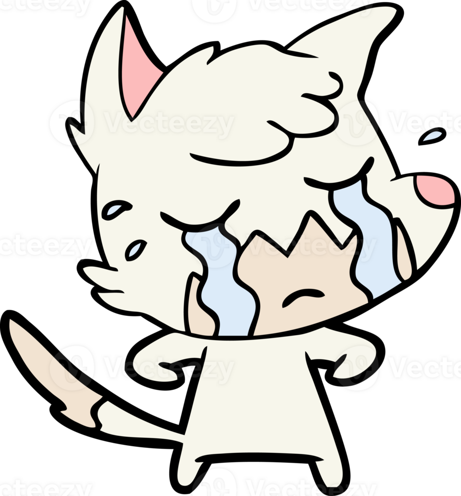 crying fox cartoon png