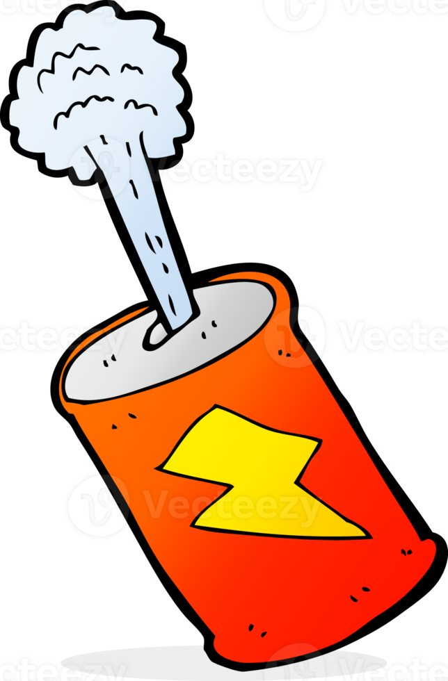 cartoon fizzing soda can png