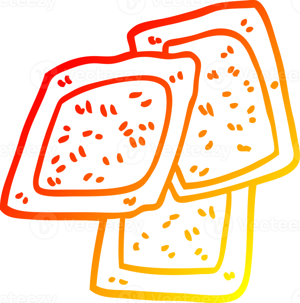 warm gradient line drawing of a cartoon teabags png