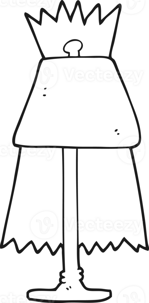 hand drawn black and white cartoon lamp png