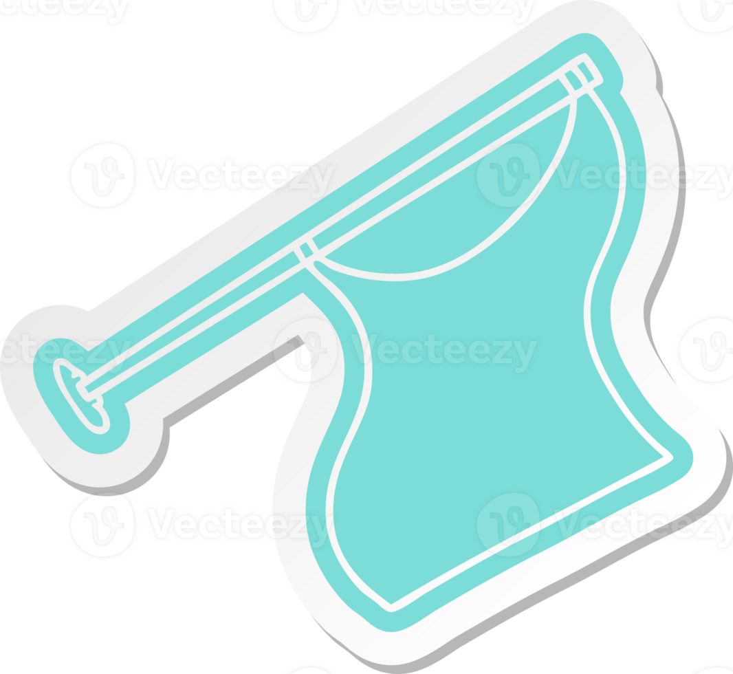 cartoon sticker of a white flap on pole png
