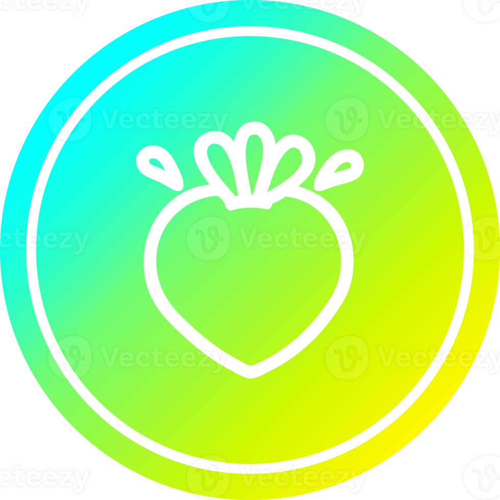 fresh fruit circular icon with cool gradient finish png
