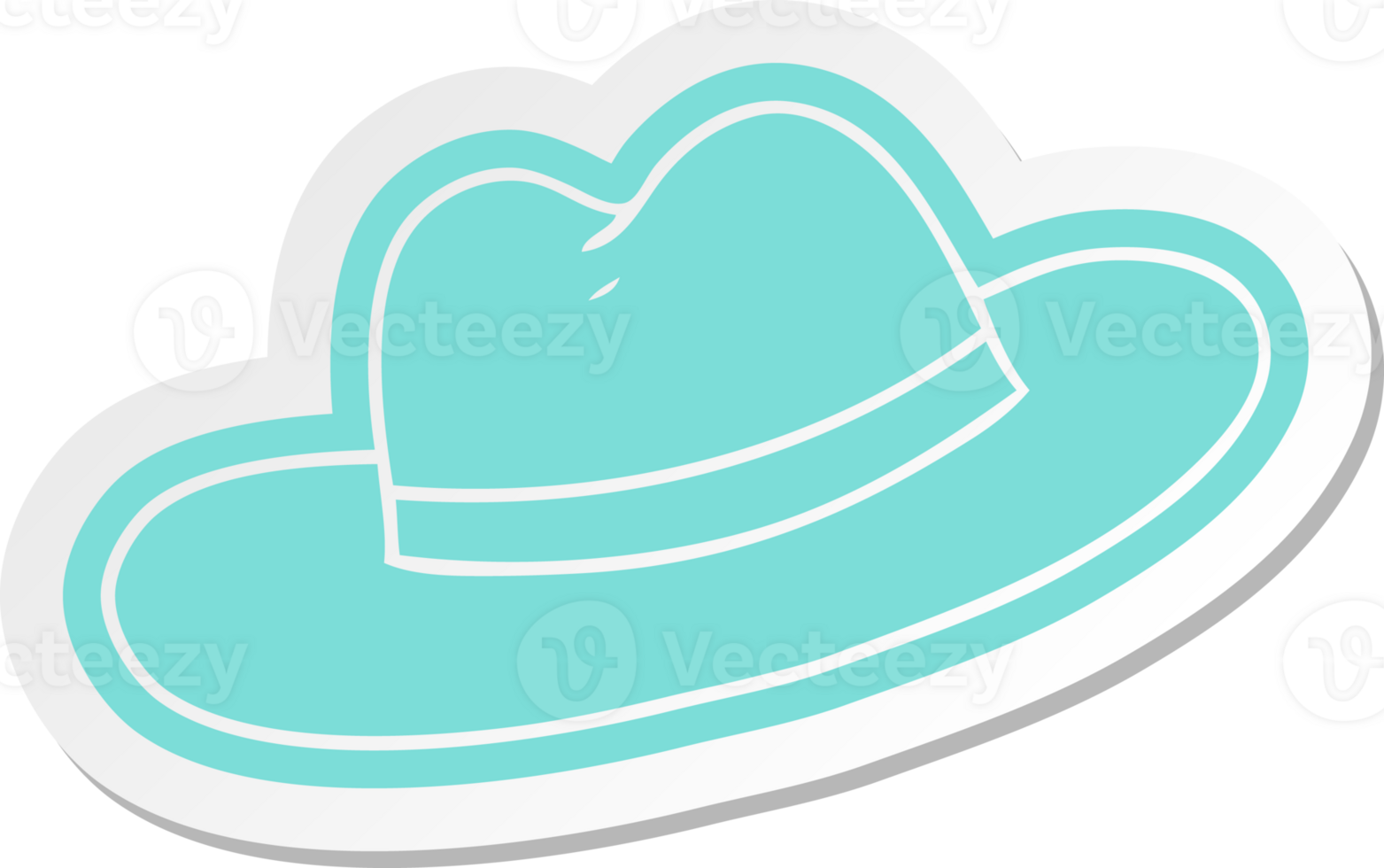 cartoon sticker of a hat png