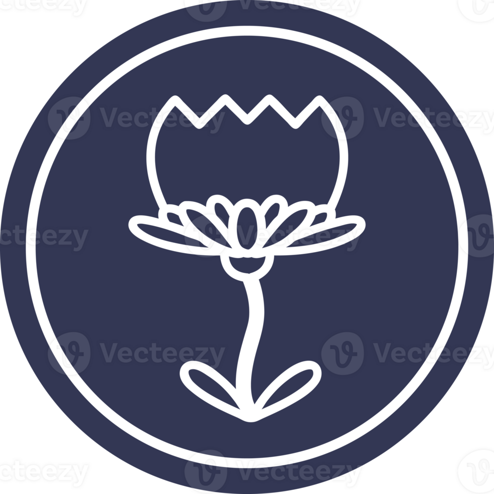 lotus flower circular icon symbol png