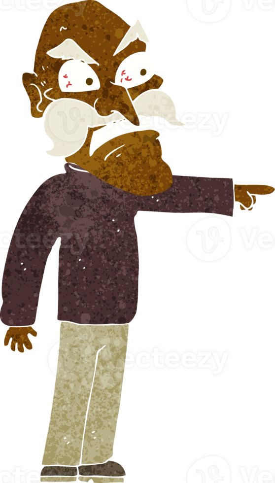 cartoon furious old man png
