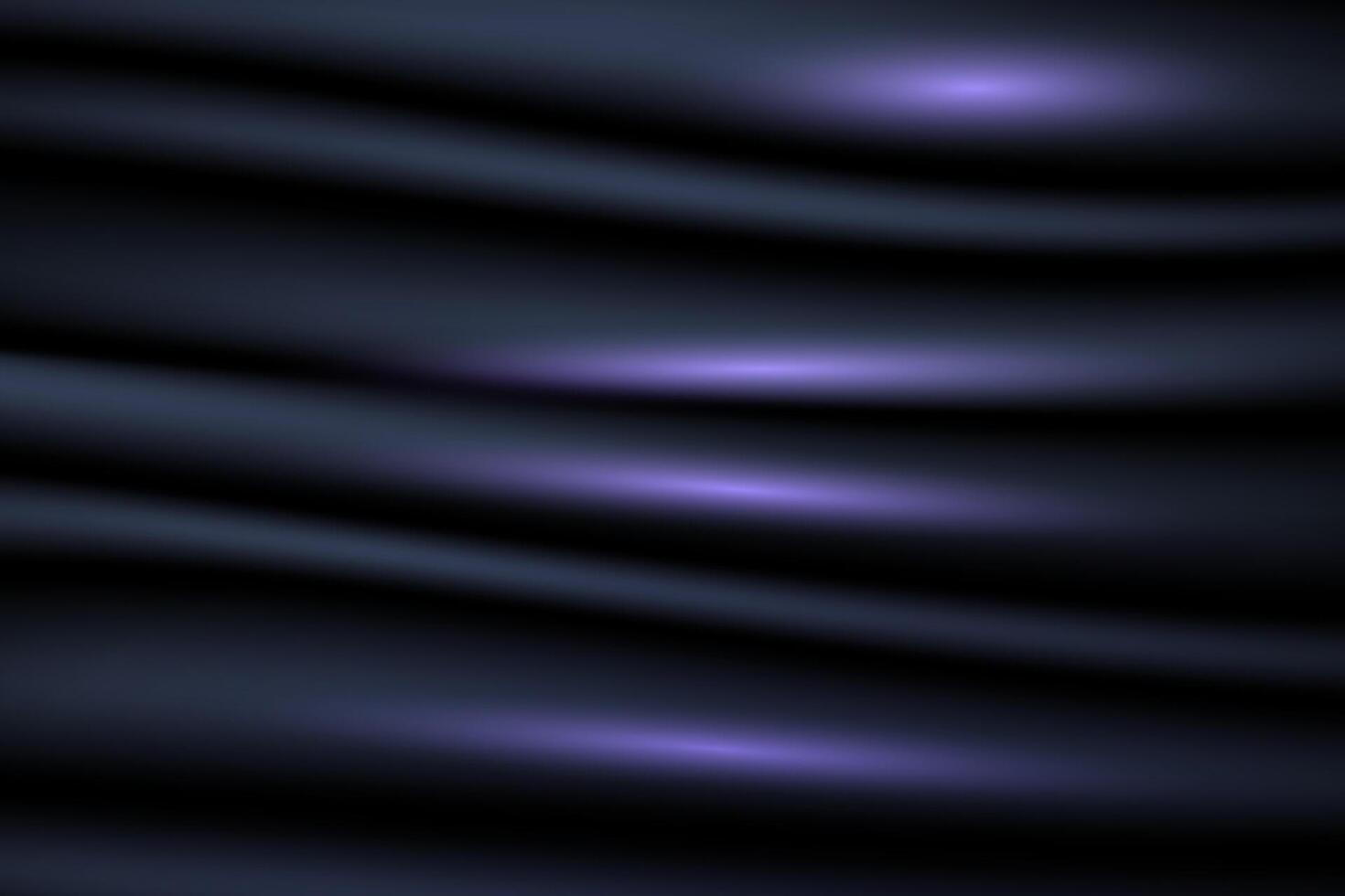 texture of silk, satin, drapery fabric on luxurious background, black blue latex glossy vector