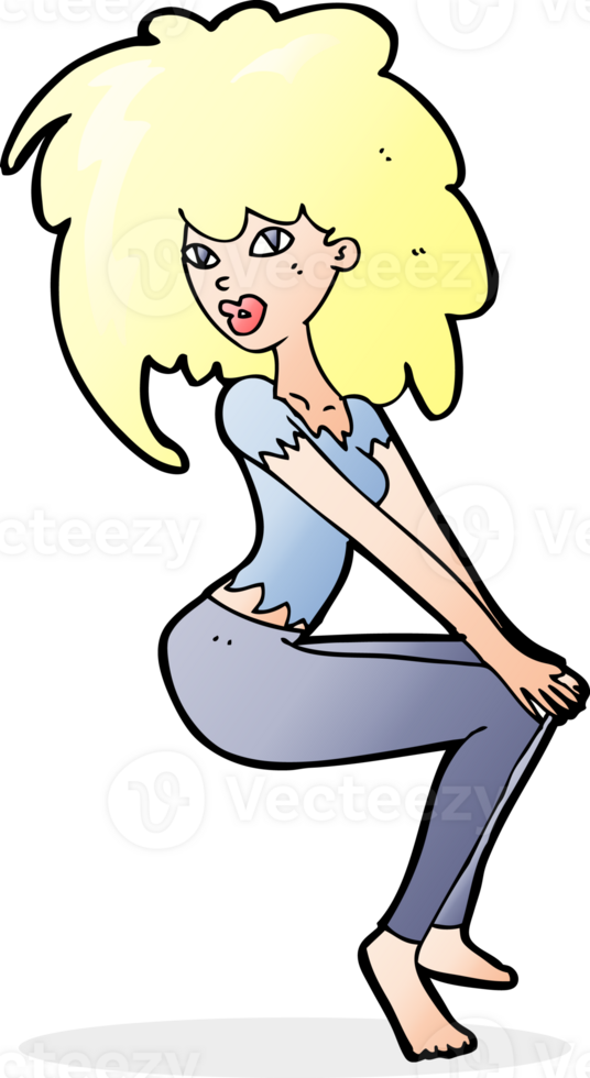 cartoon woman with big hair png