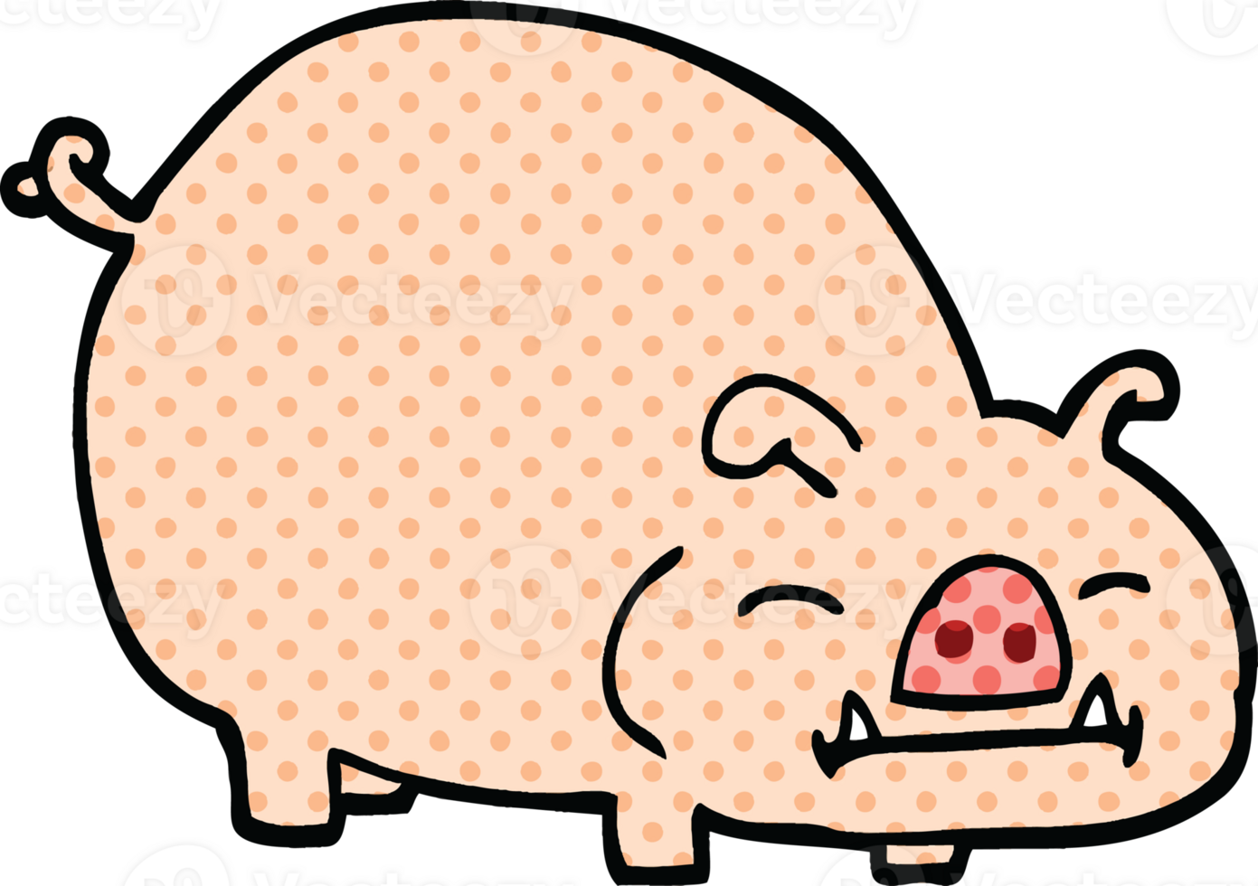 comic book style cartoon pig png