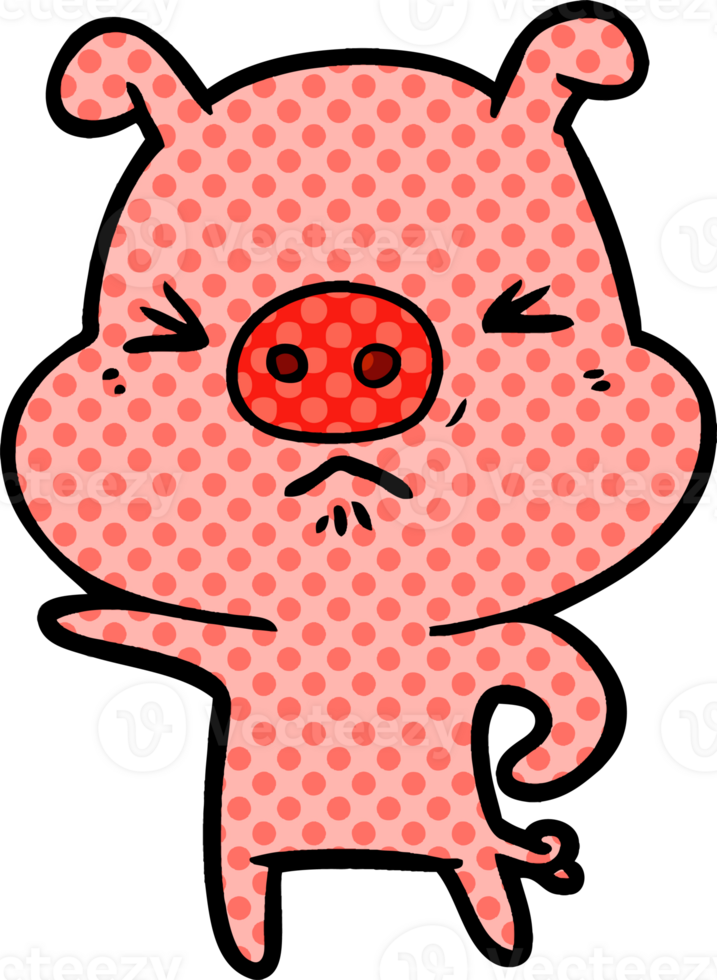 cartoon angry pig png