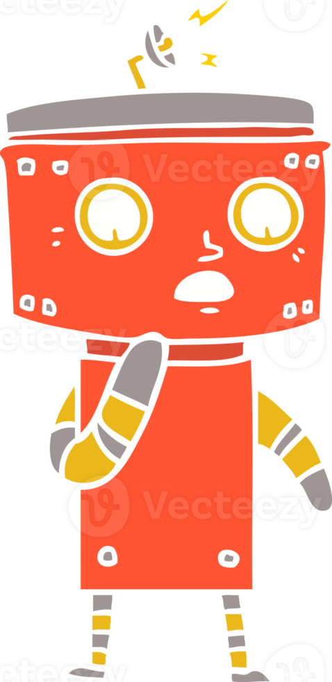uncertain flat color style cartoon robot png