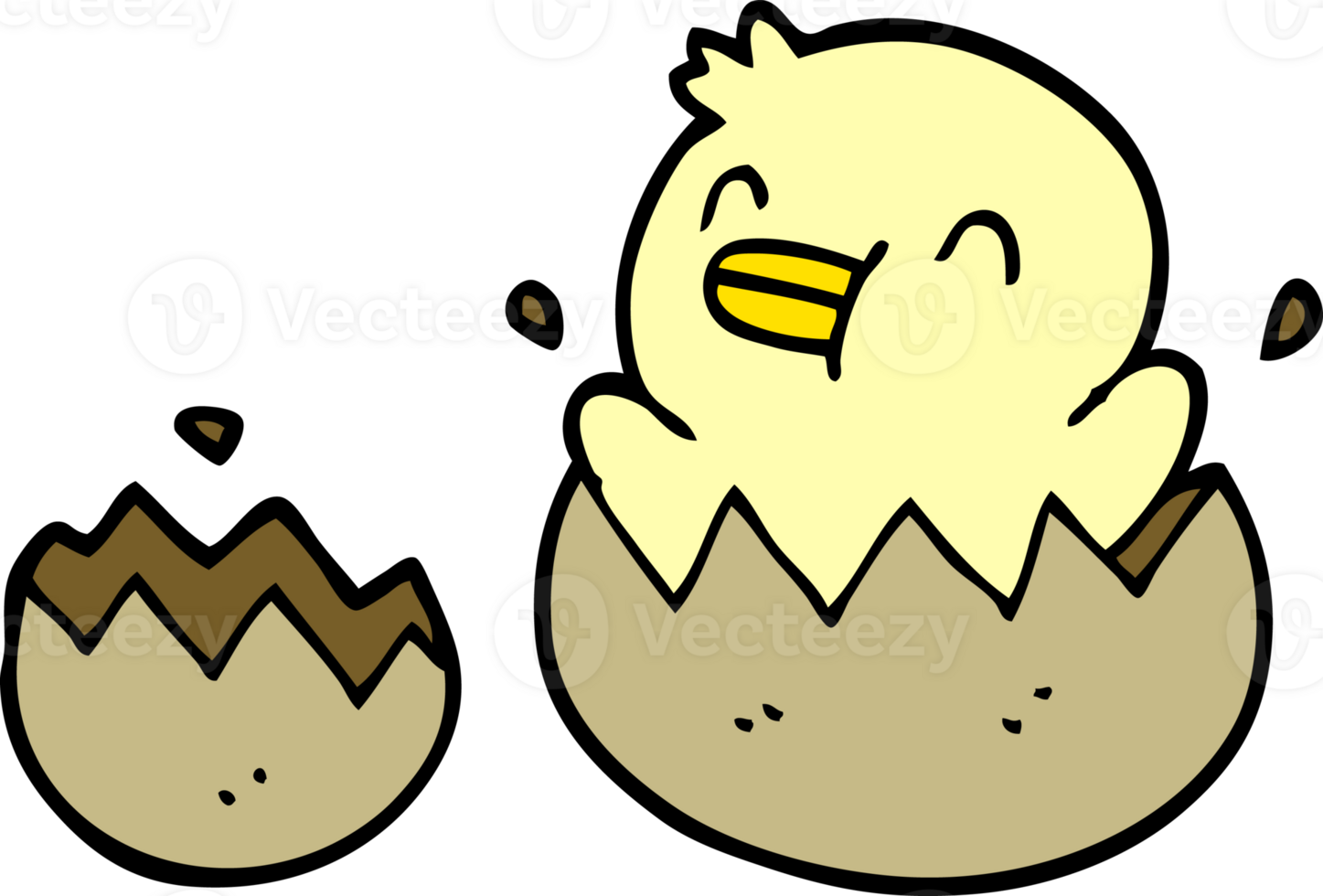 cartoon doodle baby duck png