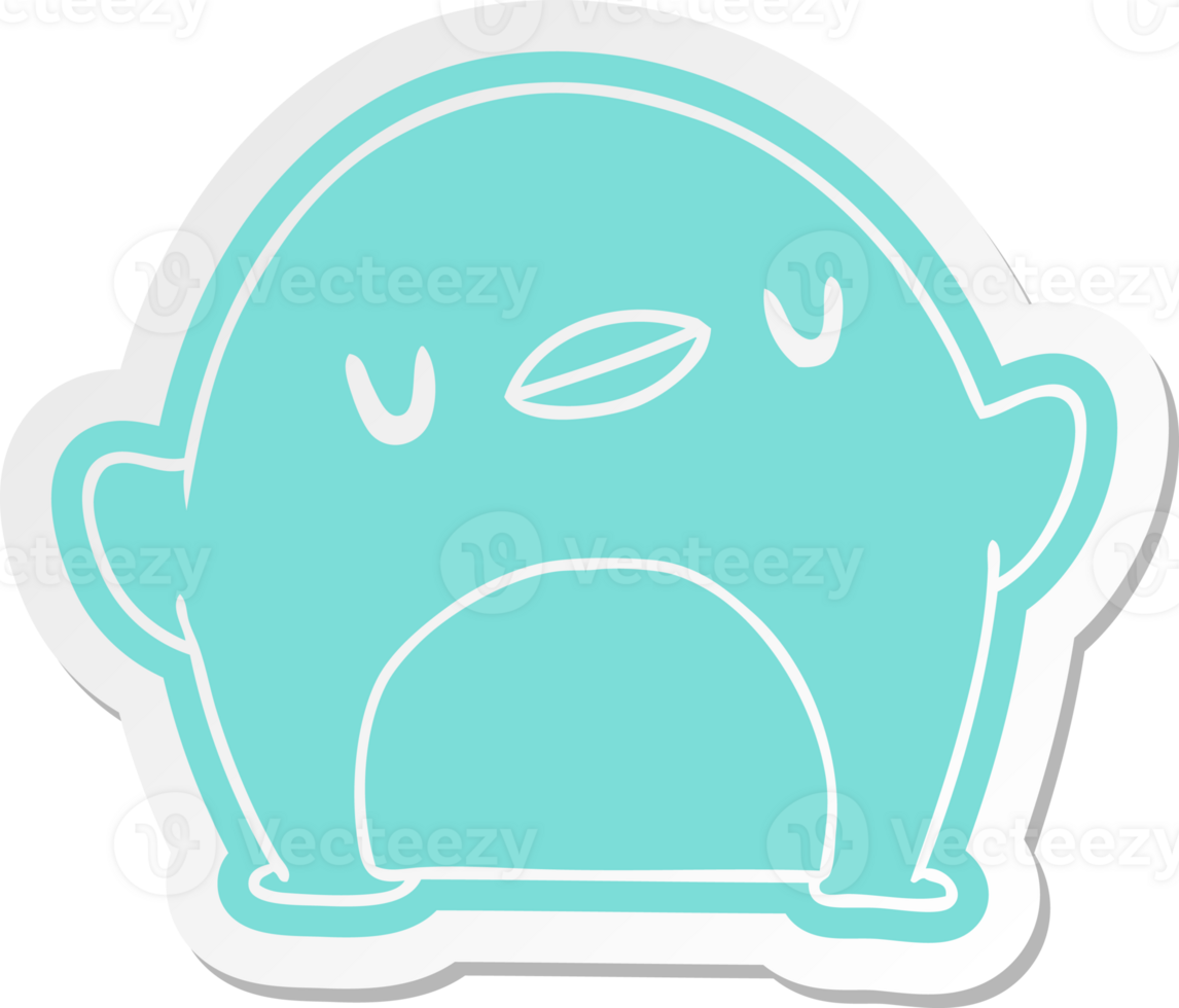 cartoon sticker kawaii of a cute penguin png