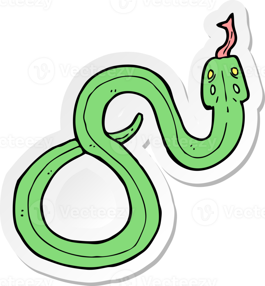 sticker of a cartoon snake png