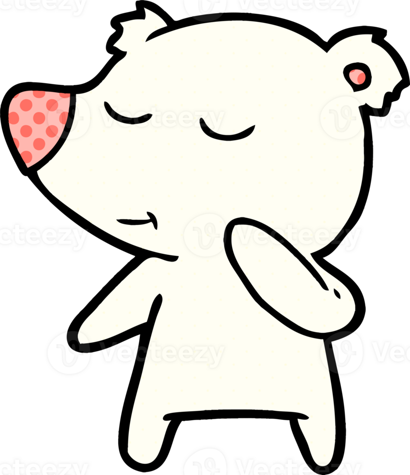 cartoon polar bear considering png