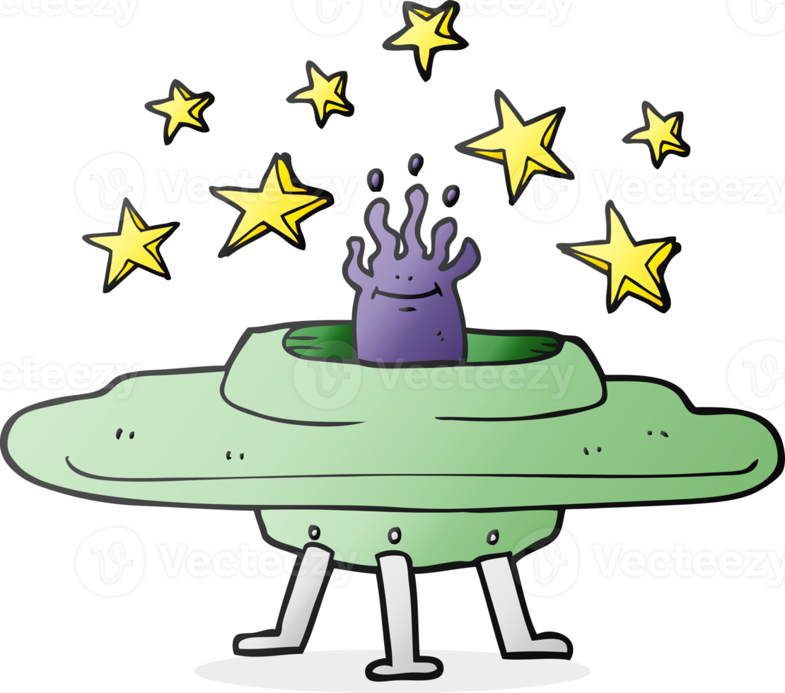 drawn cartoon flying saucer png