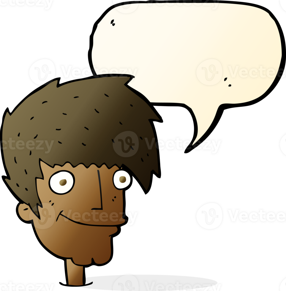 cartoon smiling man with speech bubble png