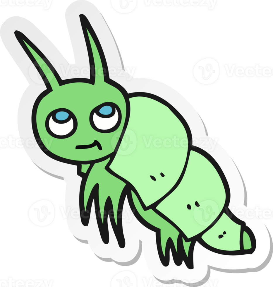 sticker of a cartoon little bug png