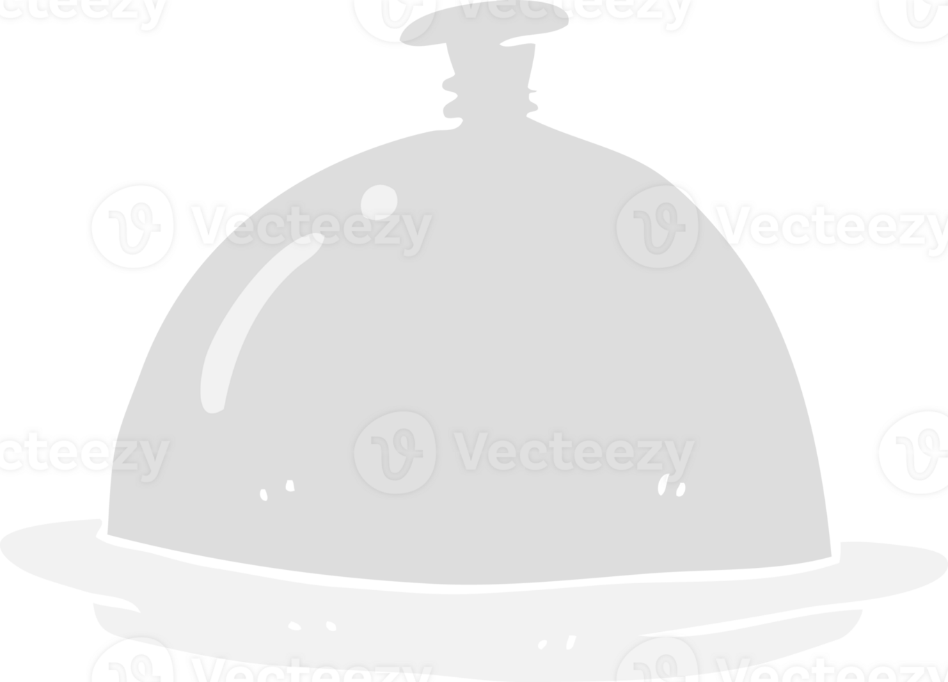 flat color illustration of dinner service png