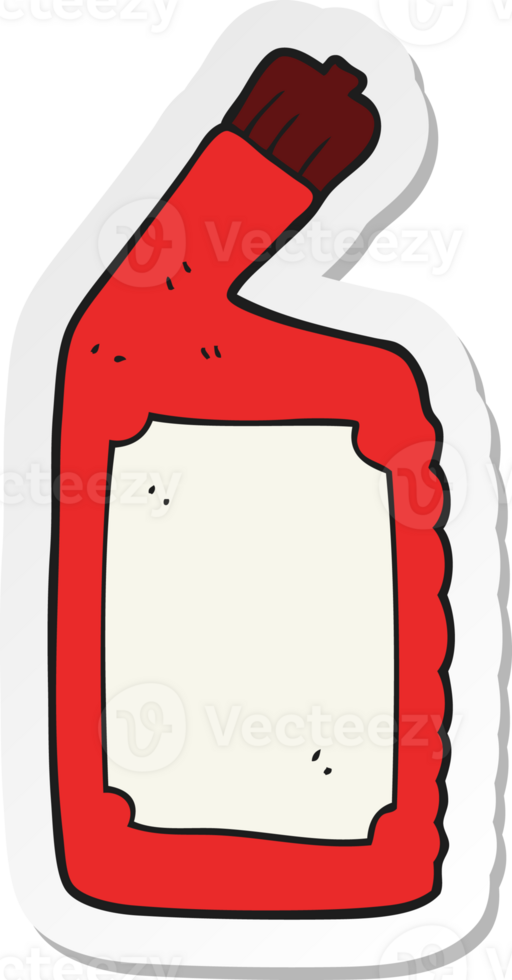 sticker of a cartoon cleaning product png