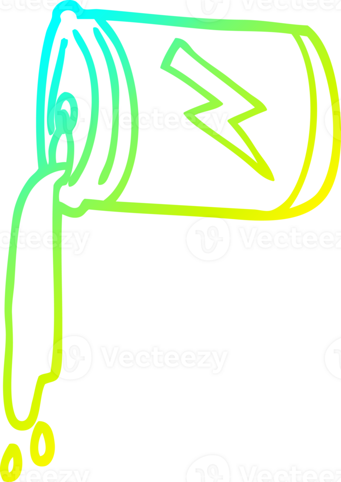 cold gradient line drawing of a cartoon unhealthy drink png