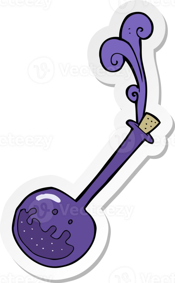 sticker of a cartoon bubbling chemicals png