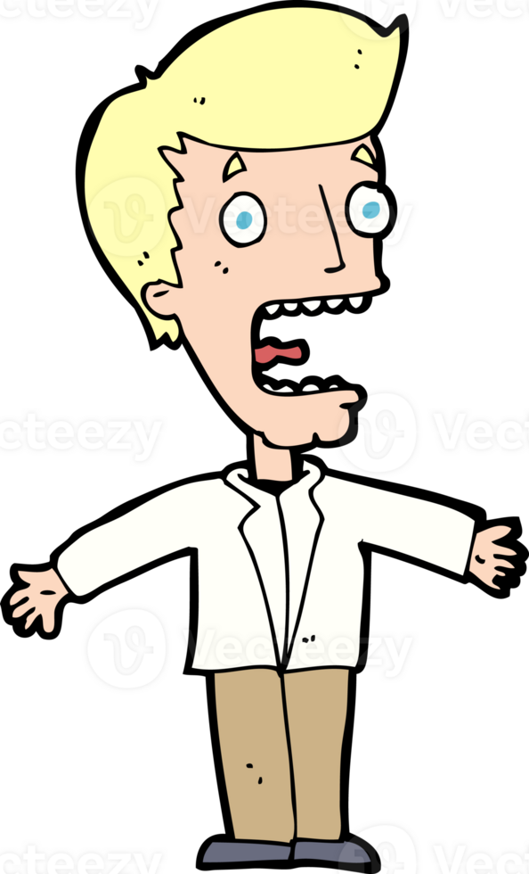 cartoon screaming man png