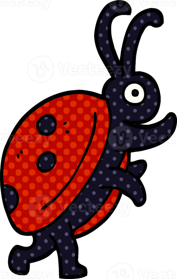 cartoon doodle ladybug png