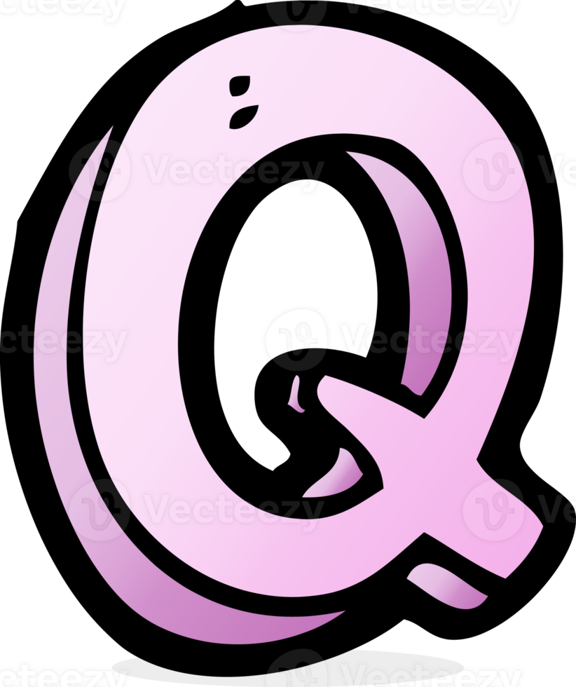 cartoon letter Q png