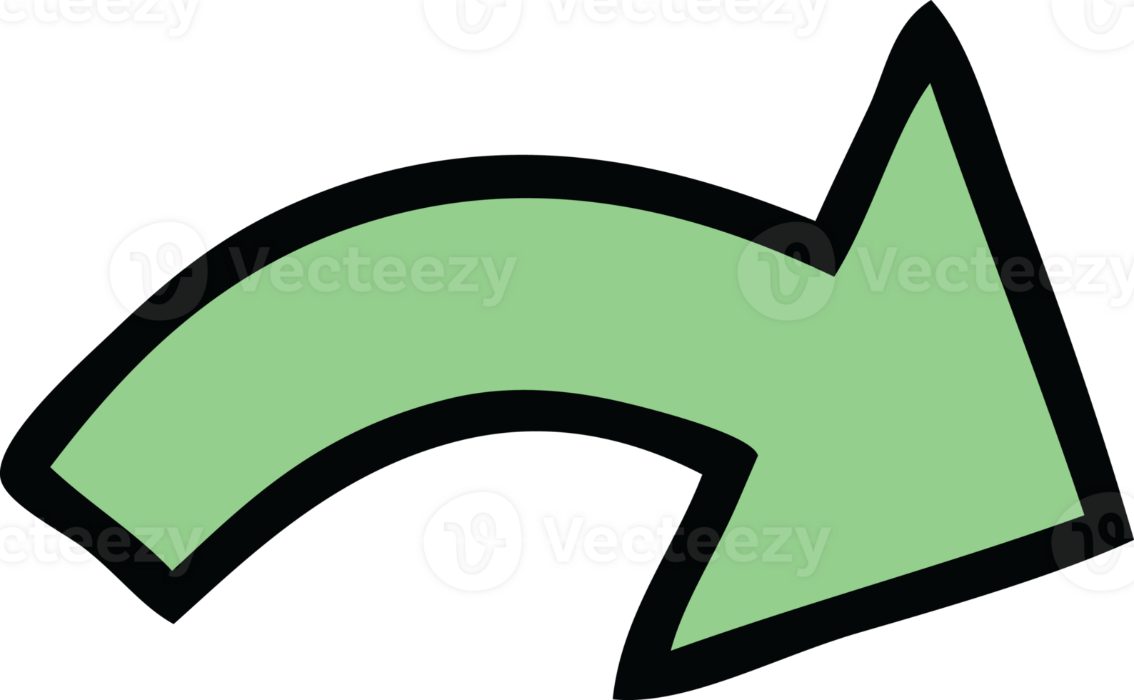 cute cartoon of a pointing arrow png
